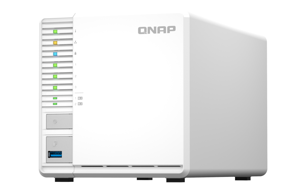 QNAP TS-364-8G | 3-Bay, 2.5GbE, Intel CPU, 8GB RAM, M.2 Slots, Home NAS