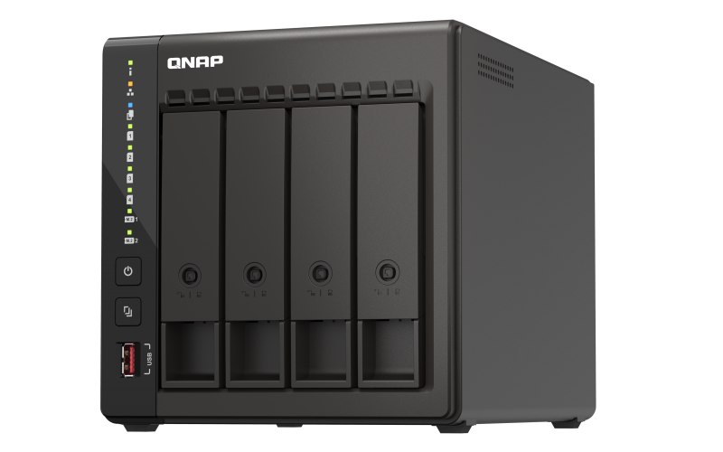 QNAP TS-453E-8G | 2.5GbE, 4-Bay, Intel CPU, 8GB RAM, M.2 Slots, Long-term Support NAS