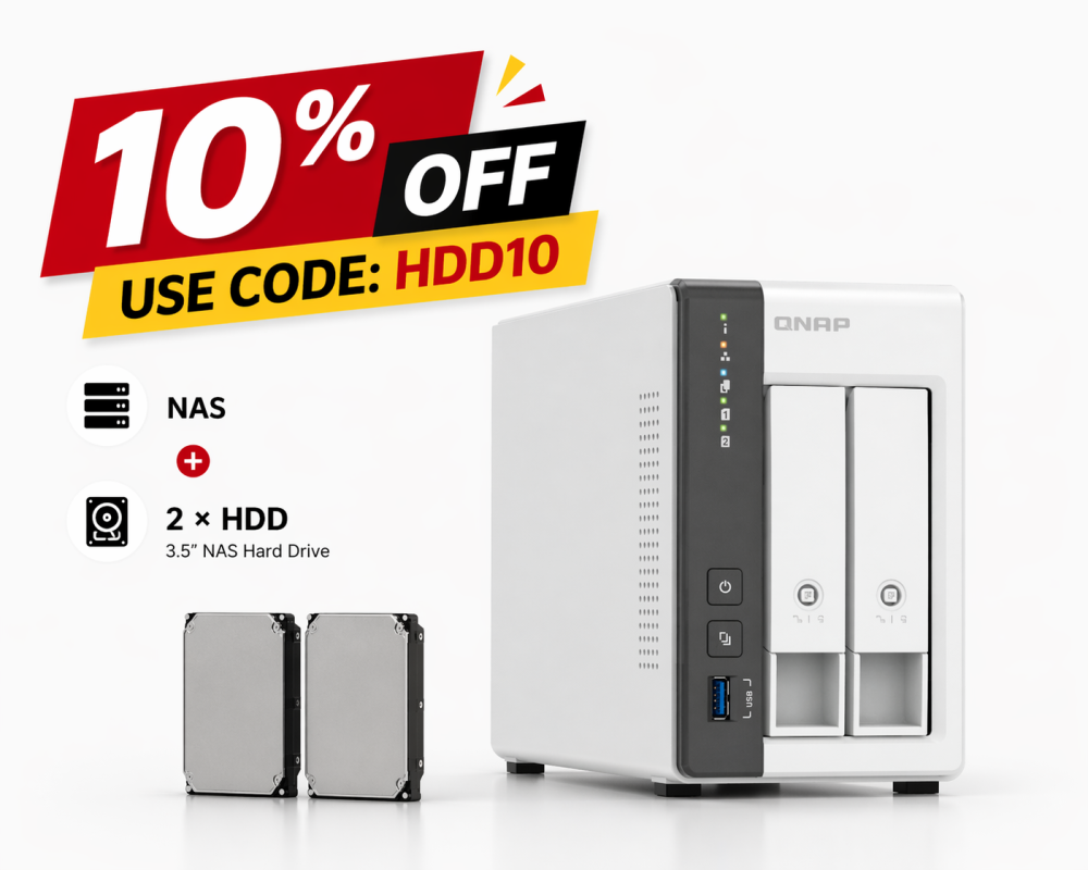 QNAP TS-216G Bundle inkl. 8TB /16TB (2x4 | QNAP Europe eShop