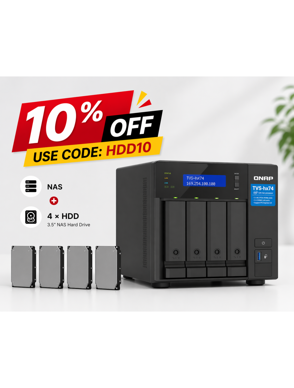 TVS-h474 16TB/32TB Bundle