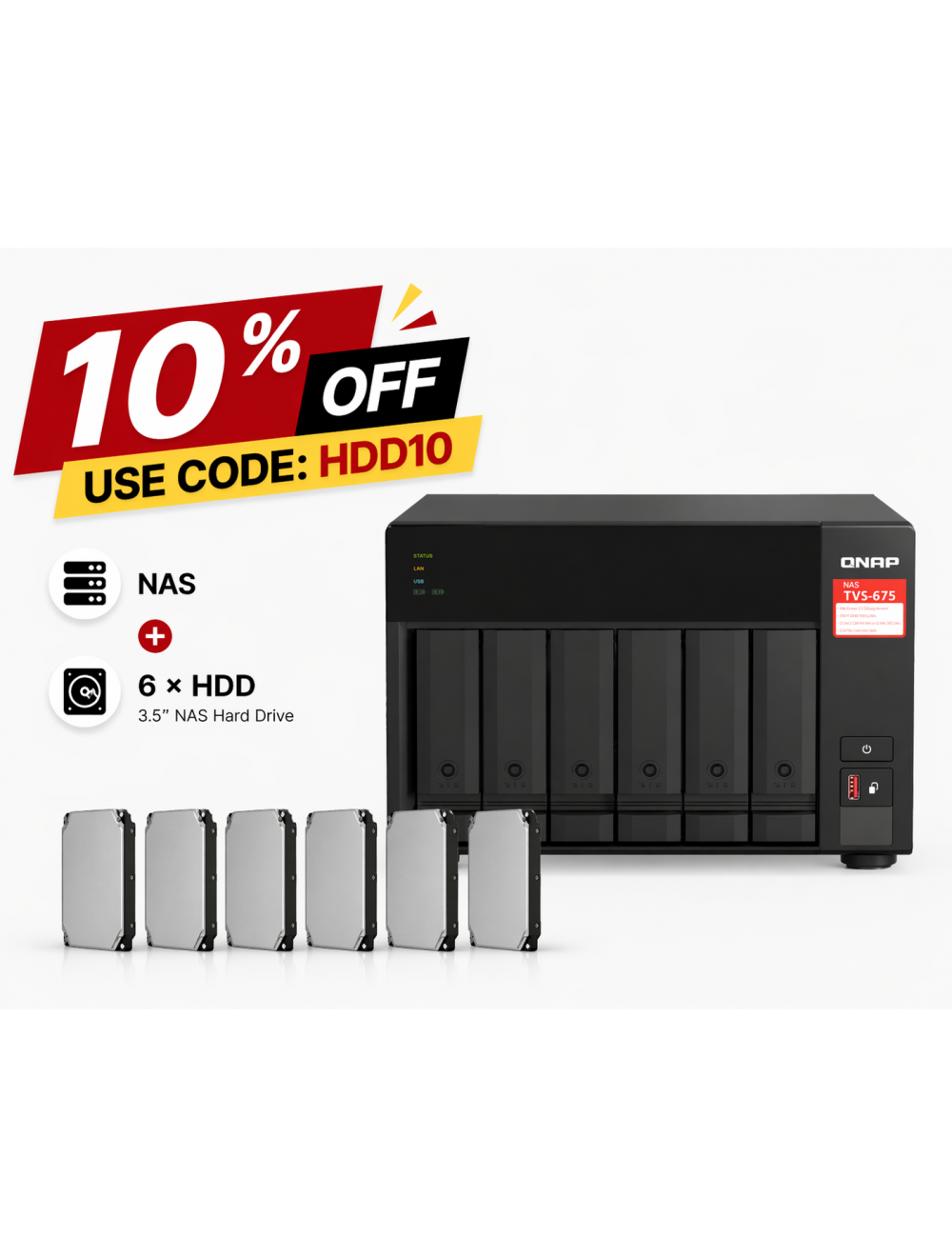 TVS-675-8G 24TB/48TB Bundle