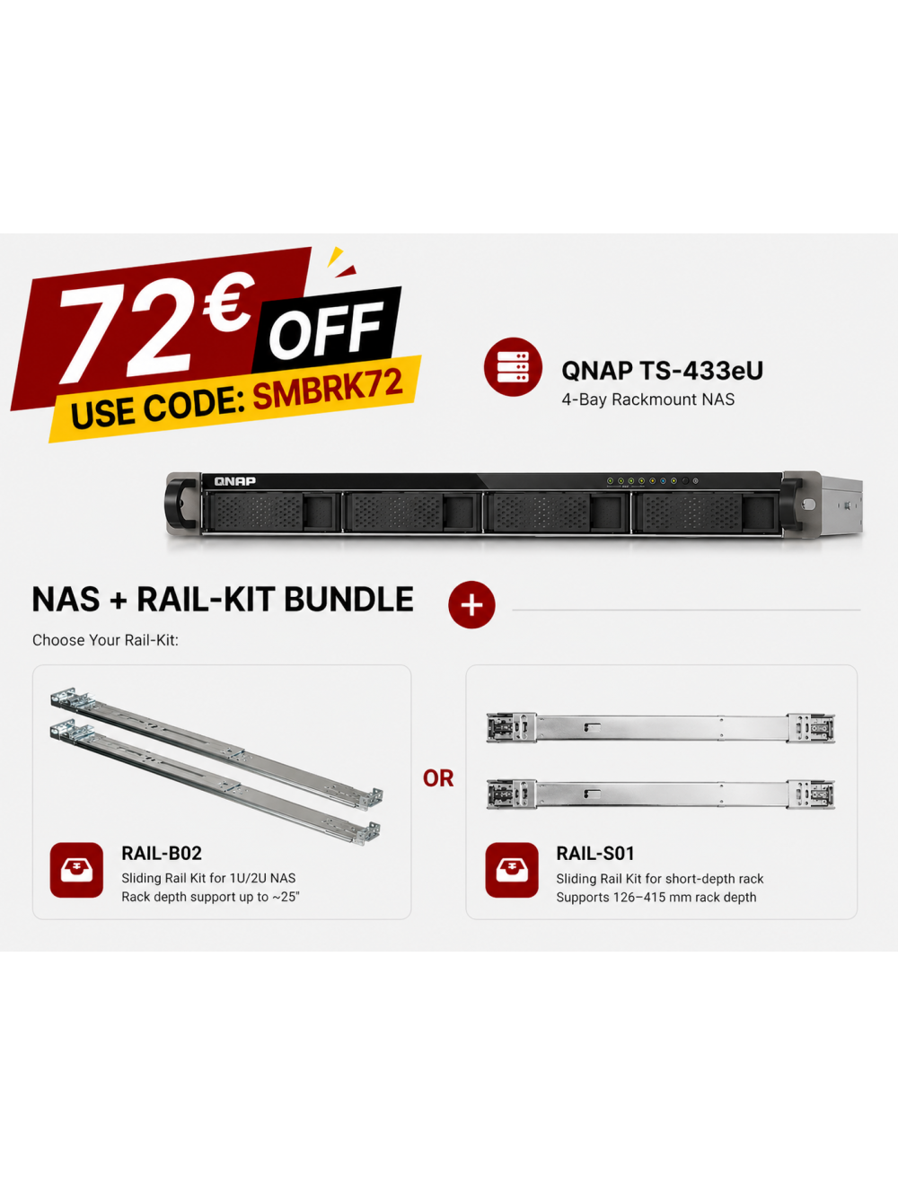 TS-433eU + Rail-kit Bundle