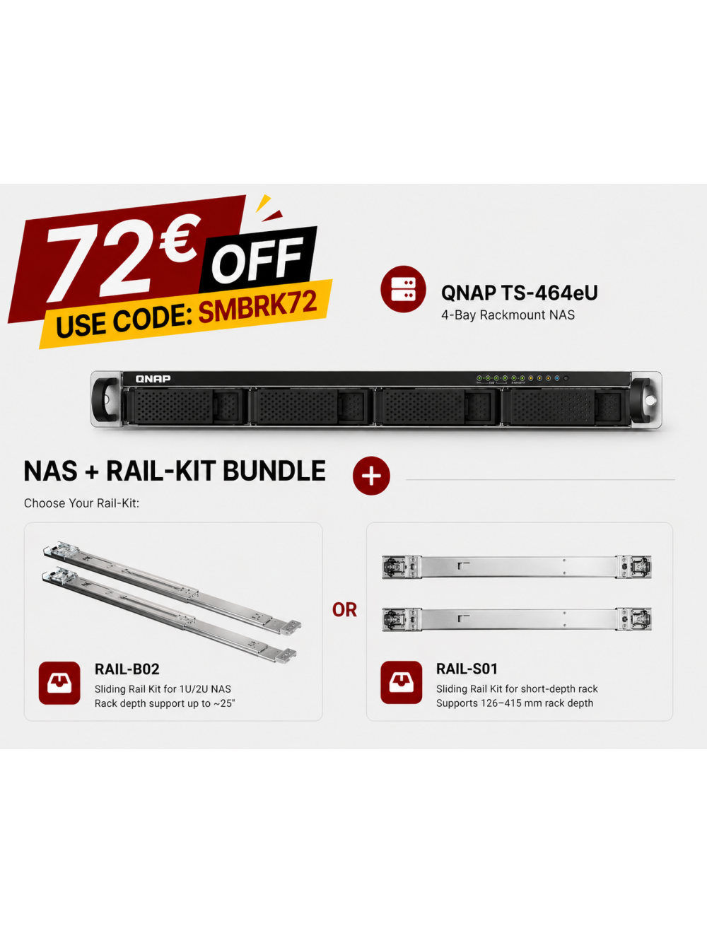 TS-464eU + Rail-kit Bundle