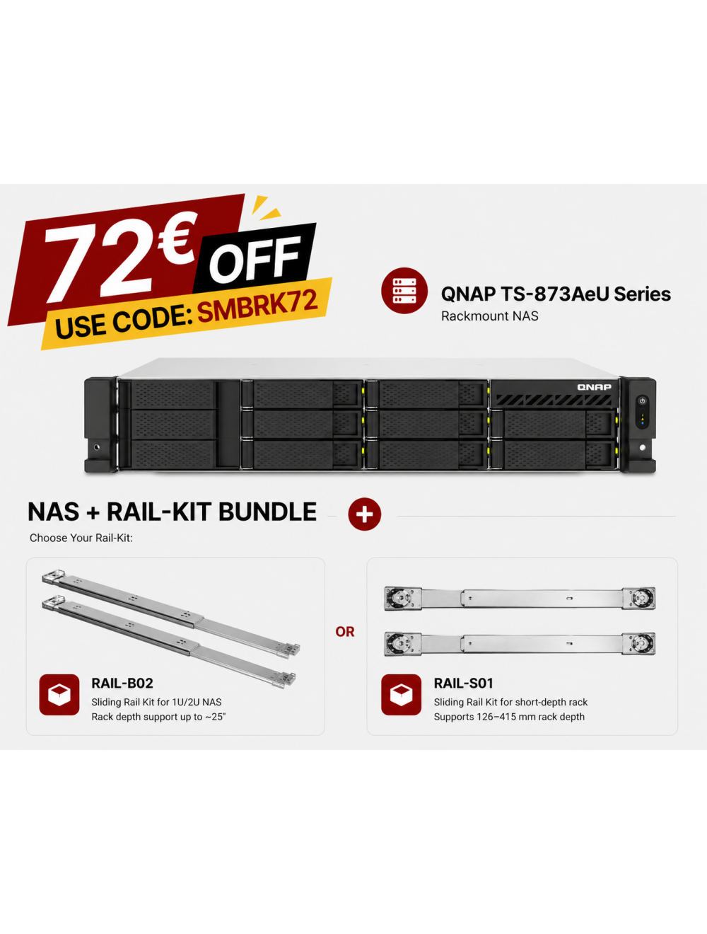 TS-873AeU Serie + Rail-kit Bundle